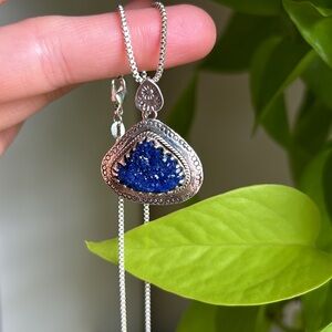 925s Sterling silver AZURITE necklace